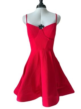 NWT Red Twirl Worthy Fit & Flare Mini Dress 3/4
